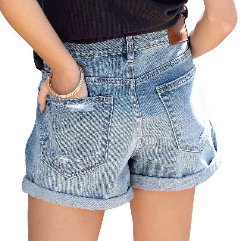 2023, blugi cu tiv rupt, cu talie mijlocie, pentru femei, la modă, pantaloni scurți, blugi sexi elastici, îmbrăcăminte ocazională S-2XL, livrare picătură