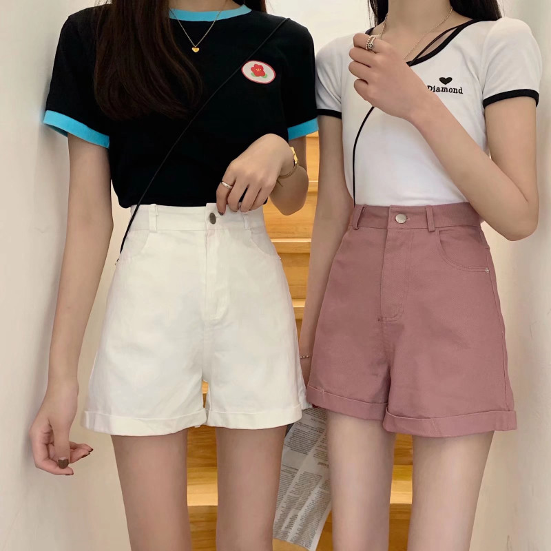 S-5XL Šorti Sieviešu korejiešu stila Hotsweet Chic džinsu bikses Hot Sales Visi atbilst High Street A-line Y2k Fashion Simple Summer