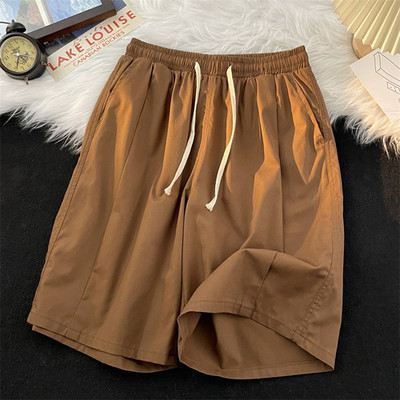 Κοντό 2024 Καλοκαίρι Κορεάτικο σχέδιο Ανδρικό σορτς από βαμβακερό πάγο, μονόχρωμο ανδρικό σορτς παραλίας Αθλητικά ρούχα A114