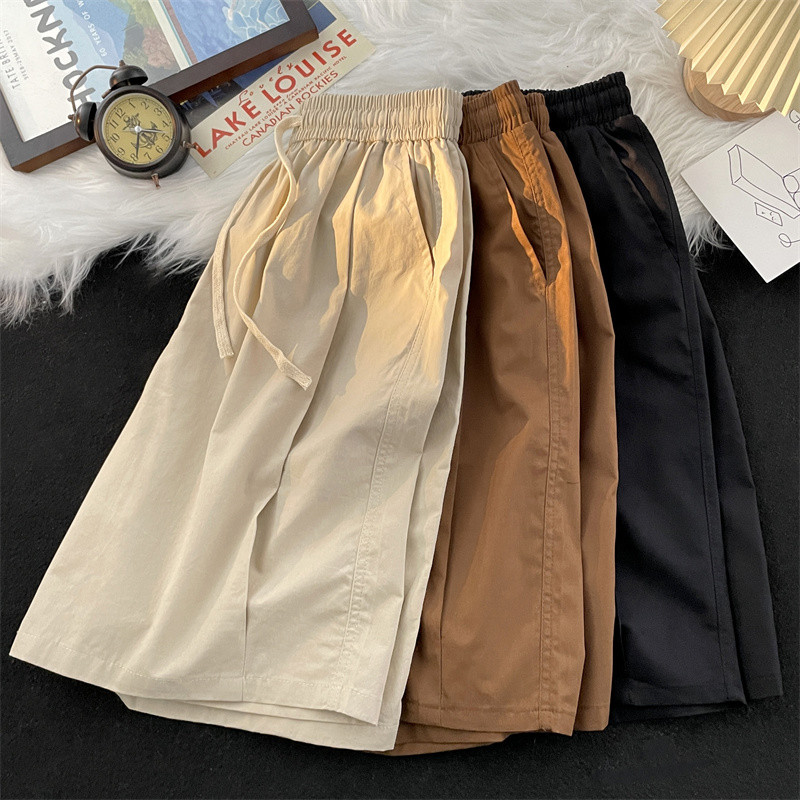 Κοντό 2024 Καλοκαίρι Κορεάτικο σχέδιο Ανδρικό σορτς από βαμβακερό πάγο, μονόχρωμο ανδρικό σορτς παραλίας Αθλητικά ρούχα A114