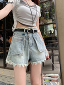 Magas derekú rövidnadrág Női Nyári S-5XL Bojtzsebek Mindenre passzoló Divat Szabadidő Iskolás Utcai Ruha Egyszerű Elegáns Kényelmes