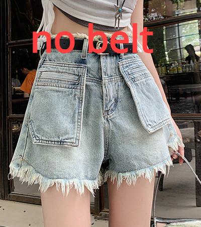 Magas derekú rövidnadrág Női Nyári S-5XL Bojtzsebek Mindenre passzoló Divat Szabadidő Iskolás Utcai Ruha Egyszerű Elegáns Kényelmes