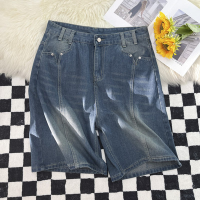 Mosott rövidnadrág Férfi S-3XL Farmer nadrág Amerikai utcai ruházat divat nyári Y2k ruhák jóképű vintage tinik dinamikus egyenes