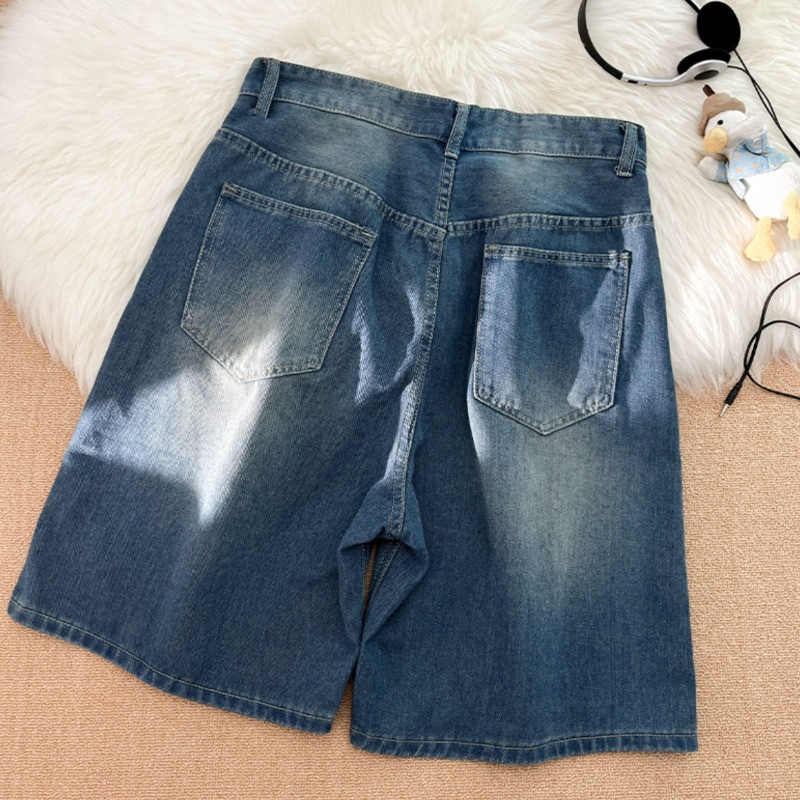 Mosott rövidnadrág Férfi S-3XL Farmer nadrág Amerikai utcai ruházat divat nyári Y2k ruhák jóképű vintage tinik dinamikus egyenes