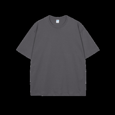 Kvalitatīvs 7,4 unces 220 gsm T-krekls ar nolaižamiem pleciem vīriešiem Liela izmēra īsām piedurknēm vasaras kokvilnas topi vienkrāsains ikdienas vīriešu T-krekli