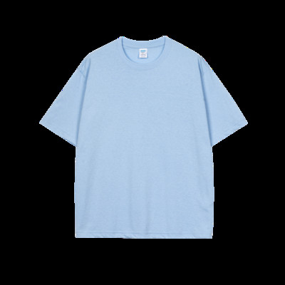 Kvalitatīvs 7,4 unces 220 gsm T-krekls ar nolaižamiem pleciem vīriešiem Liela izmēra īsām piedurknēm vasaras kokvilnas topi vienkrāsains ikdienas vīriešu T-krekli