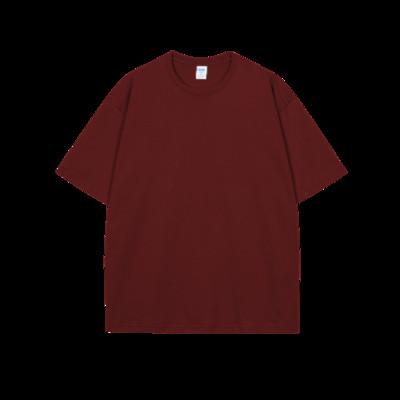 Kvalitatīvs 7,4 unces 220 gsm T-krekls ar nolaižamiem pleciem vīriešiem Liela izmēra īsām piedurknēm vasaras kokvilnas topi vienkrāsains ikdienas vīriešu T-krekli