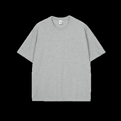 Kvalitatīvs 7,4 unces 220 gsm T-krekls ar nolaižamiem pleciem vīriešiem Liela izmēra īsām piedurknēm vasaras kokvilnas topi vienkrāsains ikdienas vīriešu T-krekli