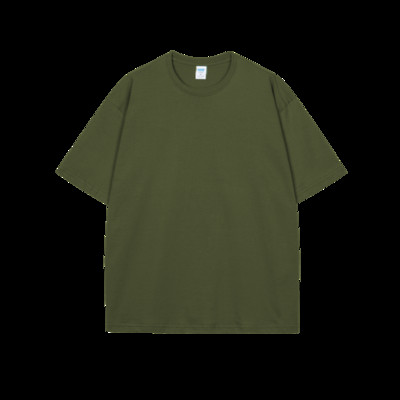 Kvalitatīvs 7,4 unces 220 gsm T-krekls ar nolaižamiem pleciem vīriešiem Liela izmēra īsām piedurknēm vasaras kokvilnas topi vienkrāsains ikdienas vīriešu T-krekli