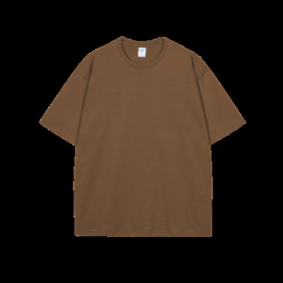 Kvalitatīvs 7,4 unces 220 gsm T-krekls ar nolaižamiem pleciem vīriešiem Liela izmēra īsām piedurknēm vasaras kokvilnas topi vienkrāsains ikdienas vīriešu T-krekli