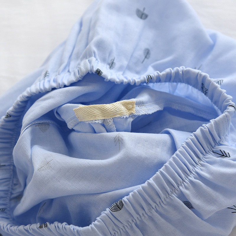 Nova muška pidžama, dvodijelna, proljeće i ljeto, 100% pamuk gaza, hlače kratkih rukava, tanke ležerne kućne odjeće, navlake, muške pidžame