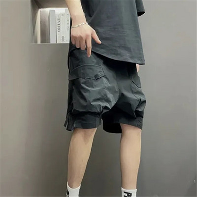 Vīriešu apģērbs Vasaras ikdienas kravas šorti kabatas korejiešu modes Vispārpiemērots grozāms apģērbs Baggy Bikses Īsas Homme Streetwear