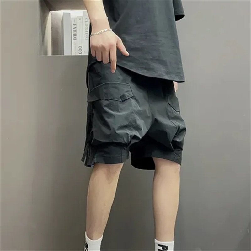 Vīriešu apģērbs Vasaras ikdienas kravas šorti kabatas korejiešu modes Vispārpiemērots grozāms apģērbs Baggy Bikses Īsas Homme Streetwear