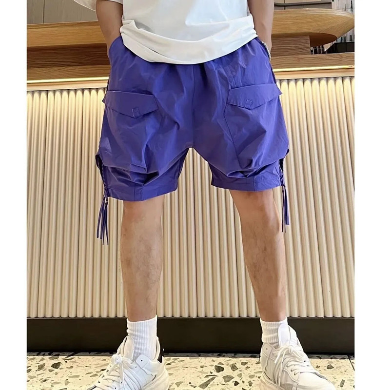 Vīriešu apģērbs Vasaras ikdienas kravas šorti kabatas korejiešu modes Vispārpiemērots grozāms apģērbs Baggy Bikses Īsas Homme Streetwear