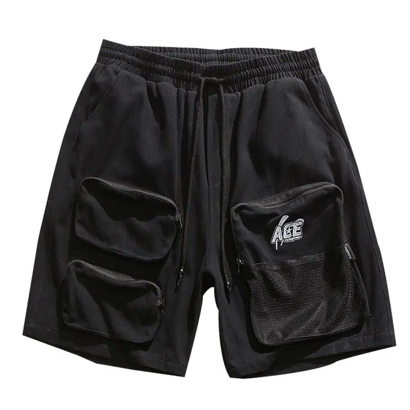 Vīriešu apģērbi Daudzkabatu kravas šorti Vīriešu somā ielu apģērbi Tide Summer 2023 Jaunas ikdienas bikses korejiešu universālas Short Homme