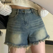 S-5XL Džinsu šorti Sievietēm Vasaras šiks Skolnieces Hotsweet Pušķu dizains Vintage Hot Sales Apģērbs Y2k Populāra korejiešu mode