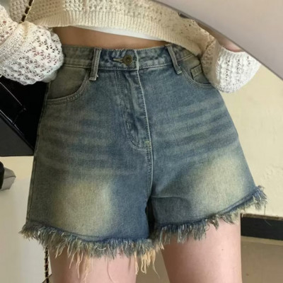 S-5XL Džinsu šorti Sievietēm Vasaras šiks Skolnieces Hotsweet Pušķu dizains Vintage Hot Sales Apģērbs Y2k Populāra korejiešu mode