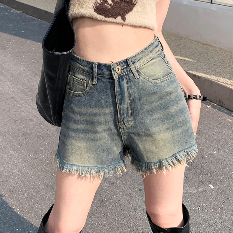 S-5XL Džinsu šorti Sievietēm Vasaras šiks Skolnieces Hotsweet Pušķu dizains Vintage Hot Sales Apģērbs Y2k Populāra korejiešu mode