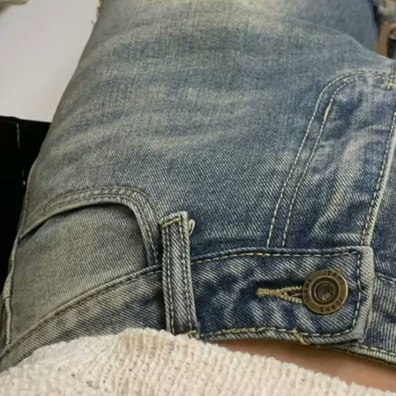 S-5XL Džinsu šorti Sievietēm Vasaras šiks Skolnieces Hotsweet Pušķu dizains Vintage Hot Sales Apģērbs Y2k Populāra korejiešu mode