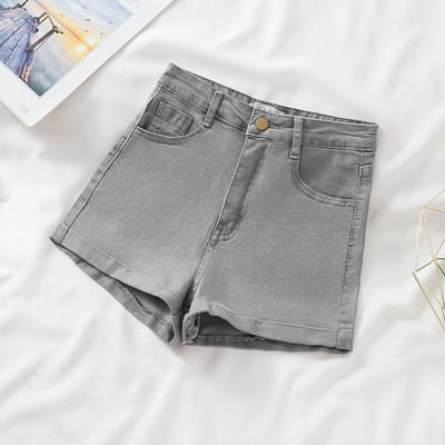 Naised kõhnad lühikesed püksid S-5XL Denim Hotsweet Summer Kõik sobivad kõrge vöökohaga Vintage stiilsed tänavarõivad kolledž Lihtne mood seksikad tüdrukud