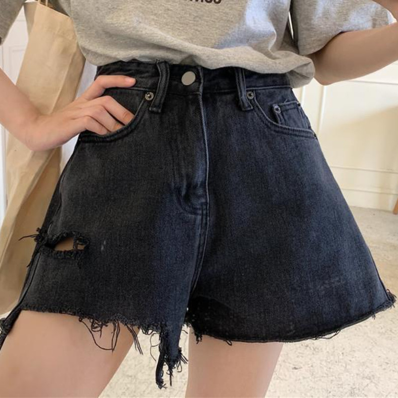 Kratke hlače od trapera Žene S-5XL Moderni, jednobojni dizajn Do Old Leisure Opuštene Višeslojne za svakodnevne studente visokog struka Ljeto Jednostavan korejski stil