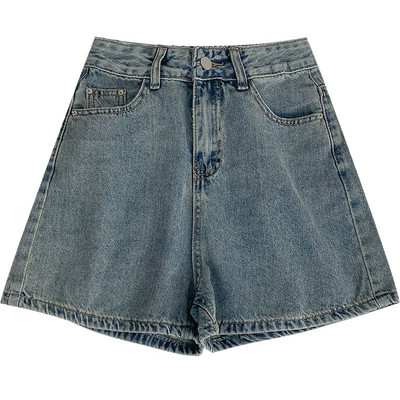 Modne traper kratke hlače visokog struka za žene Ljeto Nove jednostavne traperice širokih nogavica Ležerne Ženske vruće hlačice za sve vrste