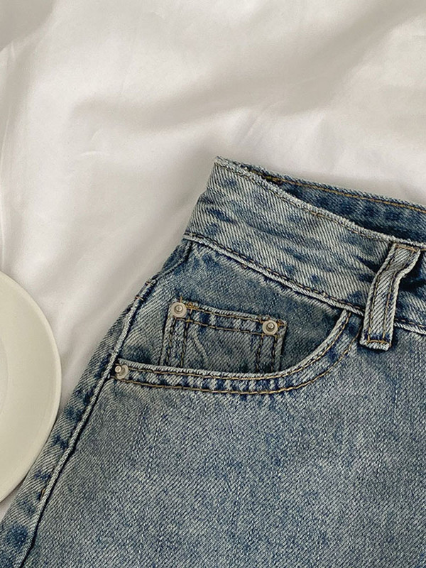 Modne traper kratke hlače visokog struka za žene Ljeto Nove jednostavne traperice širokih nogavica Ležerne Ženske vruće hlačice za sve vrste