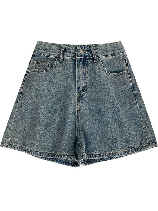 Modne traper kratke hlače visokog struka za žene Ljeto Nove jednostavne traperice širokih nogavica Ležerne Ženske vruće hlačice za sve vrste