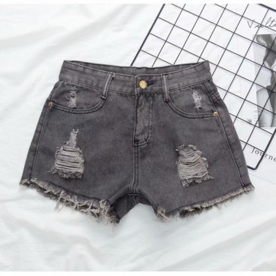 Naiste lühikesed püksid, stiilsed S-5XL, teksadisain vabaaja kõrge vöökohaga suvine, kõik sobivad Lihtsad sirged õpilased, vanad, õrnad küljelõhised Ulzzang