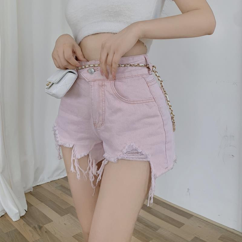 S-5XL rozā šorti liela izmēra sieviešu džinsu šorti sānu ikdienas vasaras lielizmēra šorti sieviešu džinsa šorti ar augstu vidukli 2023. gada jaunums