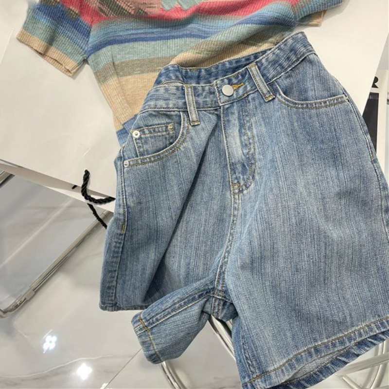 S-3XL Šorti Sieviešu džinsi Vintage Mīksts ikdienišķs korejiešu modes apģērbs Harajuku Augsts viduklis Studenti Hotsweet Personality Viss atbilst