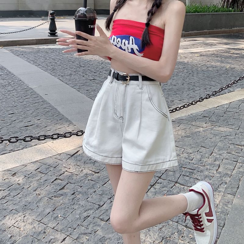 S-5XL Džinsu šorti Sieviešu nomocīti vasaras karsti, saldie ielas apģērbi ar augstu vidukli. Sieviešu elegants, platas kājas, brīvs vintage Ulzzang Designed