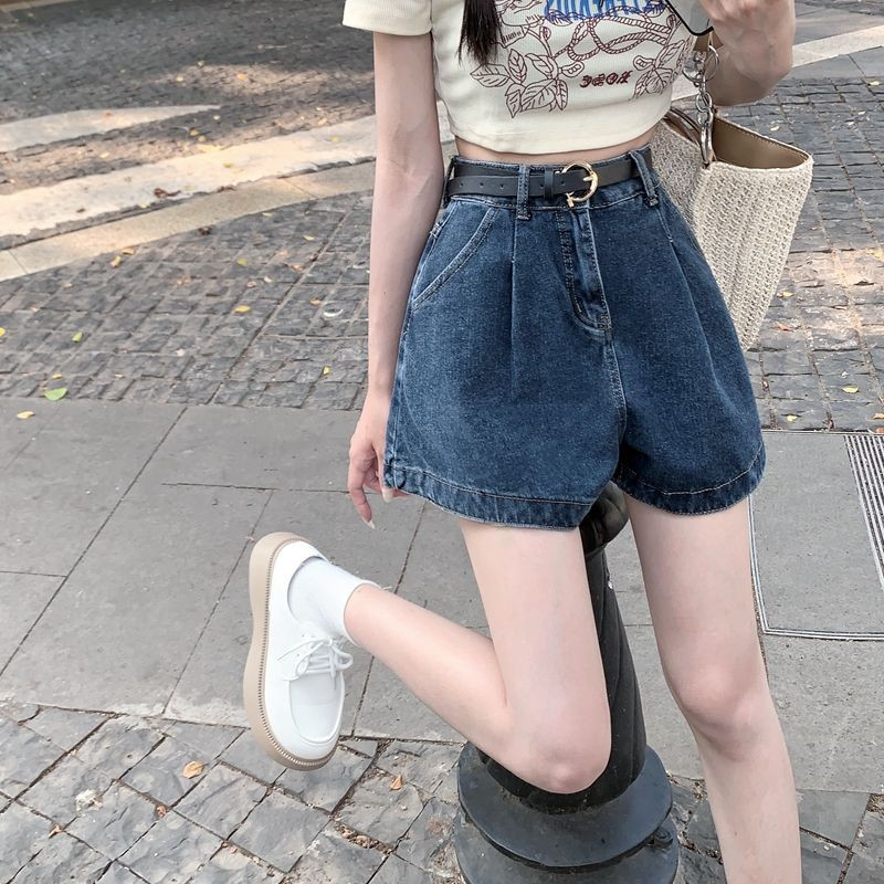 S-5XL Džinsu šorti Sieviešu nomocīti vasaras karsti, saldie ielas apģērbi ar augstu vidukli. Sieviešu elegants, platas kājas, brīvs vintage Ulzzang Designed