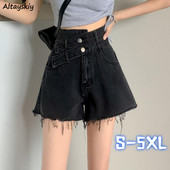 Traper poderane kratke hlače Ženske S-5XL Vinatge Hotsweet Ležerne nepravilne ljetne ženske korejske stilske nove seksi ins osobnosti Streetwear