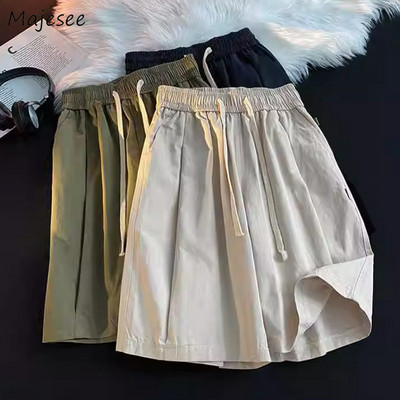 Cargo Shorts Férfi S-3XL Pure Vintage koreai divatos nadrágok Nyári tinik ruházat Шорты Egyszerűen Minden meccs alkalmi sportos új