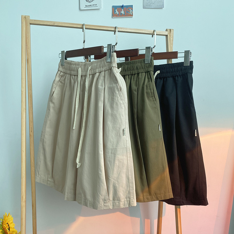 Kravas šorti Vīriešu S-3XL Pure Vintage korejiešu modes bikses Vasaras tīņu apģērbi Шорты Simply All-match Casual Sporty New