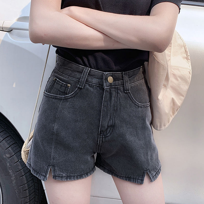 S-3XL Šorti Sieviešu džinsi Ikdienišķs Šķēlums Korejiešu Stils Brīvs College Vienkāršs Šiks Vispārpiemērots Vasaras Mode Ulzzang Ins Vintage Washed