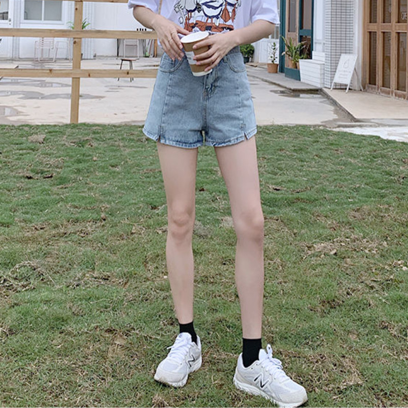 S-3XL Šorti Sieviešu džinsi Ikdienišķs Šķēlums Korejiešu Stils Brīvs College Vienkāršs Šiks Vispārpiemērots Vasaras Mode Ulzzang Ins Vintage Washed