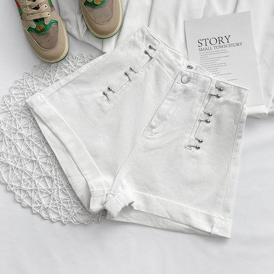 Sieviešu džinsu šorti, 2023. gada vasara, jauni, brīvi elastīgi, ar augstu vidukli, platu kāju A līnijas slaidi īsi džinsi, lielizmēra S-5XL