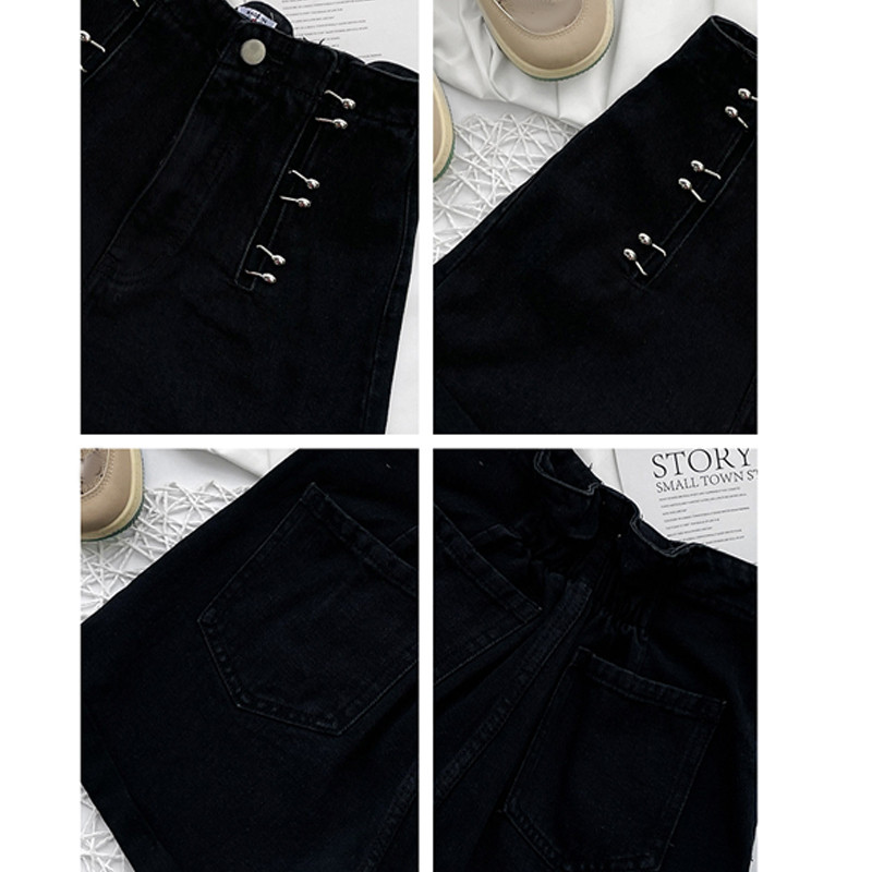 Sieviešu džinsu šorti, 2023. gada vasara, jauni, brīvi elastīgi, ar augstu vidukli, platu kāju A līnijas slaidi īsi džinsi, lielizmēra S-5XL