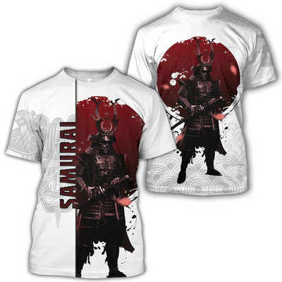 Καλοκαιρινό Vintage Ιαπωνικό μπλουζάκι Samurai Ανδρικά βαμβακερά μπλουζάκια με κοντό μανίκι O-neck Oversized ανδρικά ρούχα πανκ streetwear 6xl