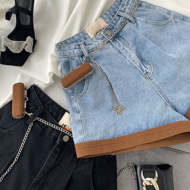 Traper kratke hlače Ženske vrećaste američke ulične odjeće Temper Vintage obložene modne hlače Ljeto S-3XL Osobne kratke hlače