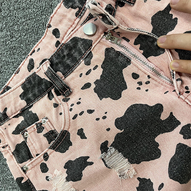 Pantaloni scurți din denim cu găuri pentru femei de vară, cu nasturi, blugi scurti cu talie înaltă, îmbrăcăminte de stradă, ocazional, pantaloni largi