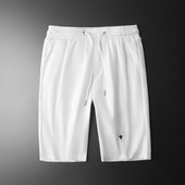 Pantaloni scurți de vară Minglu pentru bărbați, de înaltă calitate, cu broderie de albine, de culoare uni, pantaloni pentru bărbați, la modă, cu talie elastică, pantaloni casual de bărbat 4XL