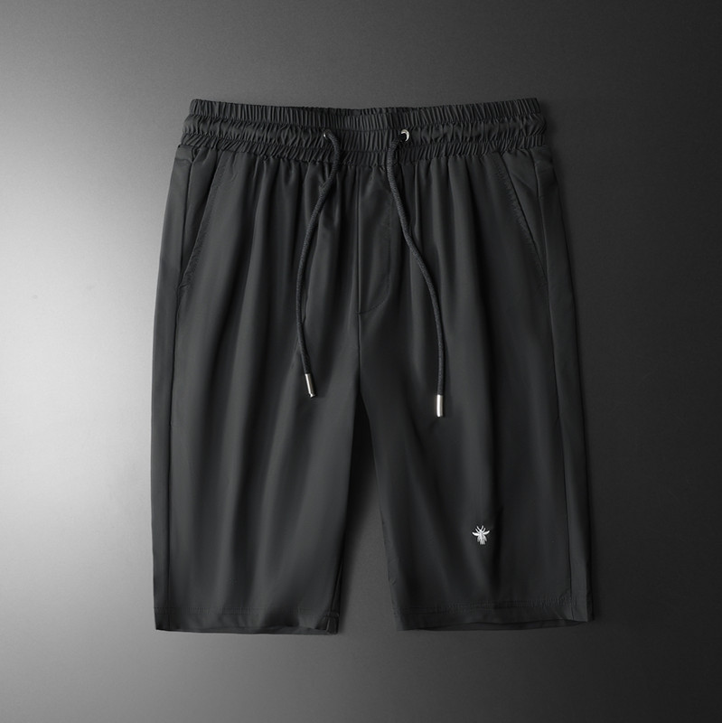 Pantaloni scurți de vară Minglu pentru bărbați, de înaltă calitate, cu broderie de albine, de culoare uni, pantaloni pentru bărbați, la modă, cu talie elastică, pantaloni casual de bărbat 4XL