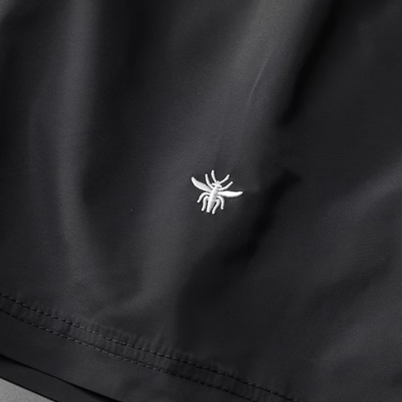 Pantaloni scurți de vară Minglu pentru bărbați, de înaltă calitate, cu broderie de albine, de culoare uni, pantaloni pentru bărbați, la modă, cu talie elastică, pantaloni casual de bărbat 4XL