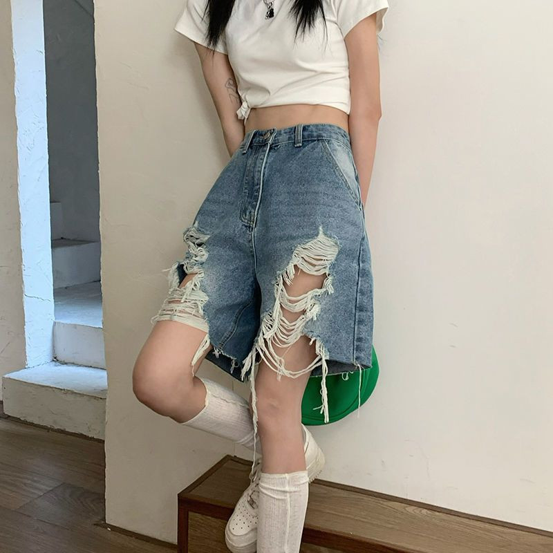 Šorti Sieviešu Hole S-5XL Studenti Dizaineris Satraukts Moderns Ikdienā Vienkāršs High Street Vasaras Brīvais Atpūta Vispārpiemērots korejiešu stils