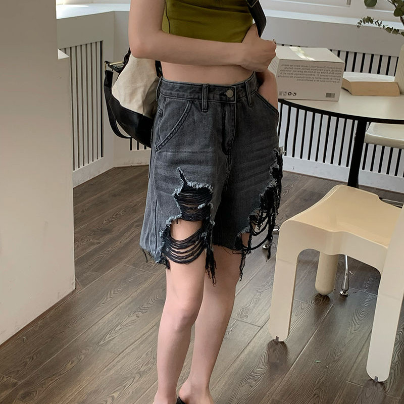 Šorti Sieviešu Hole S-5XL Studenti Dizaineris Satraukts Moderns Ikdienā Vienkāršs High Street Vasaras Brīvais Atpūta Vispārpiemērots korejiešu stils