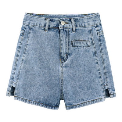 Traper kratke hlače S-5XL Ženske šik retro ulzzang modne kratke hlače s prorezom sa strane, visokog struka, zgodne djevojke, cool ulična odjeća, seksi, nježne, elegantne 