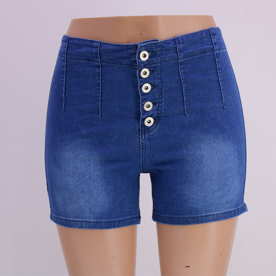 Reducere 2022, pantaloni scurți de blugi sexy de vară pentru femei, cu talie înaltă, cu butoane, elastici, blugi, pantaloni scurți, îmbrăcăminte hipster de stradă, S-2XL